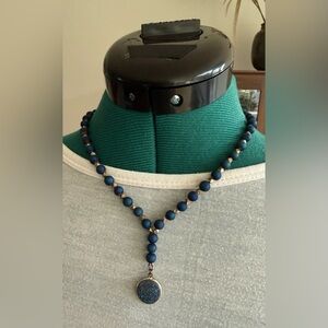 Elegant Blue Beaded Necklace